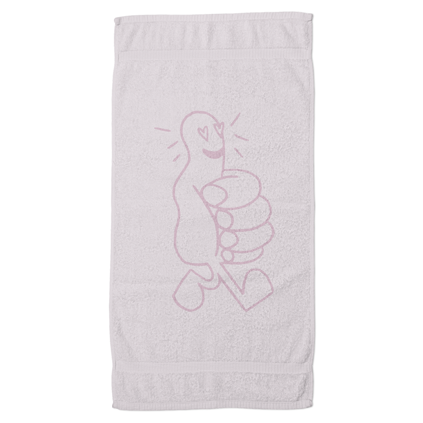 Heart Eyes Pink Beach Towel
